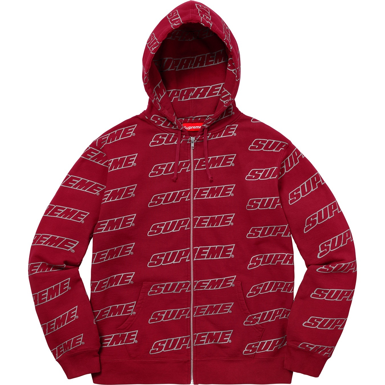Repeat Zip Up Hooded Sweatshirt view 5
